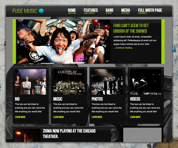 Fuse Music Theme Portfolio