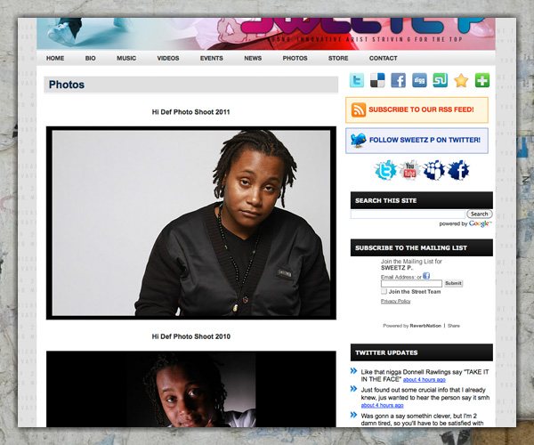 Music Website Portfolio